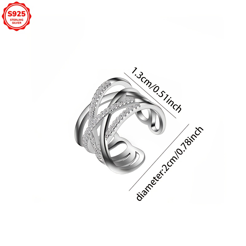 Hypoallergenic Double Layer Wire Line Open Ring, 4 Season Gift